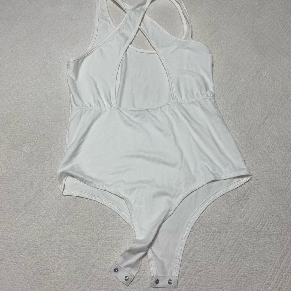 White Crisscross Bodysuit